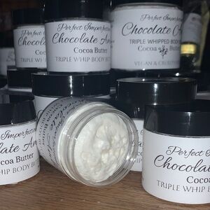 Hand Crafted Sensual Chocolate Amber Cocoa Butter Triple Whip Body Butter
